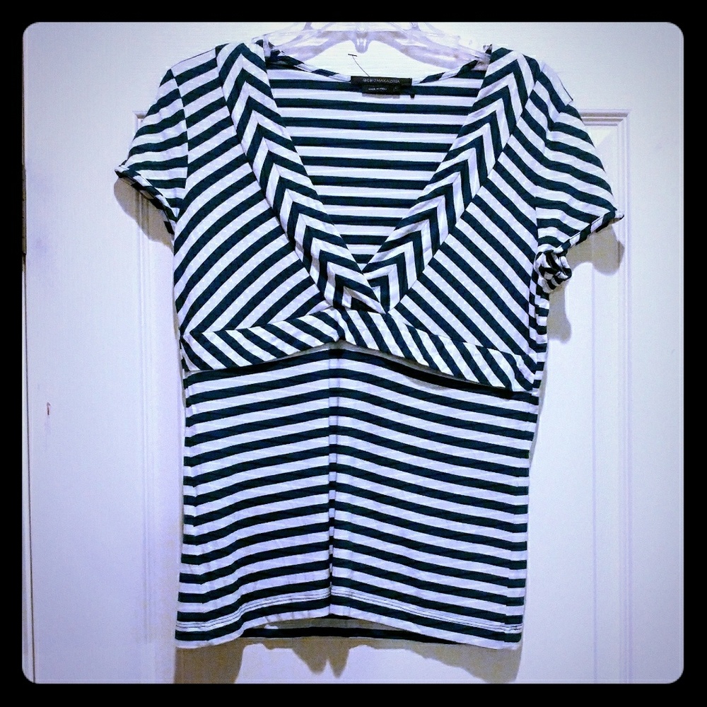 NWOT! BCBG MaxAzria Stiped Top! L